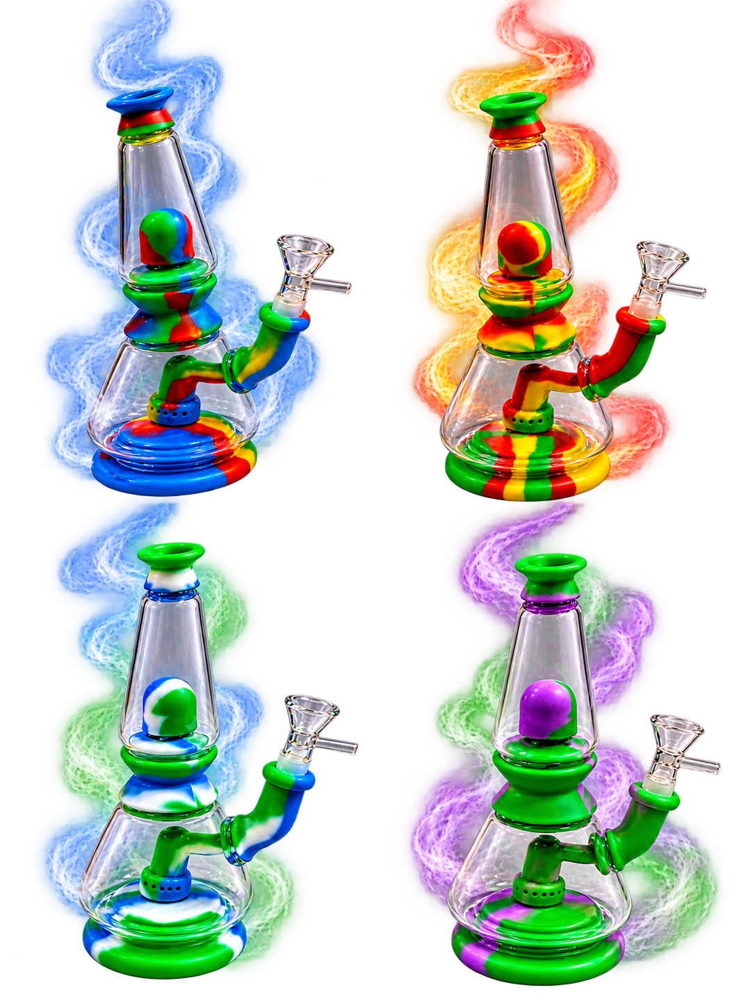 Crystal Dome Hybrid Silicone Bong